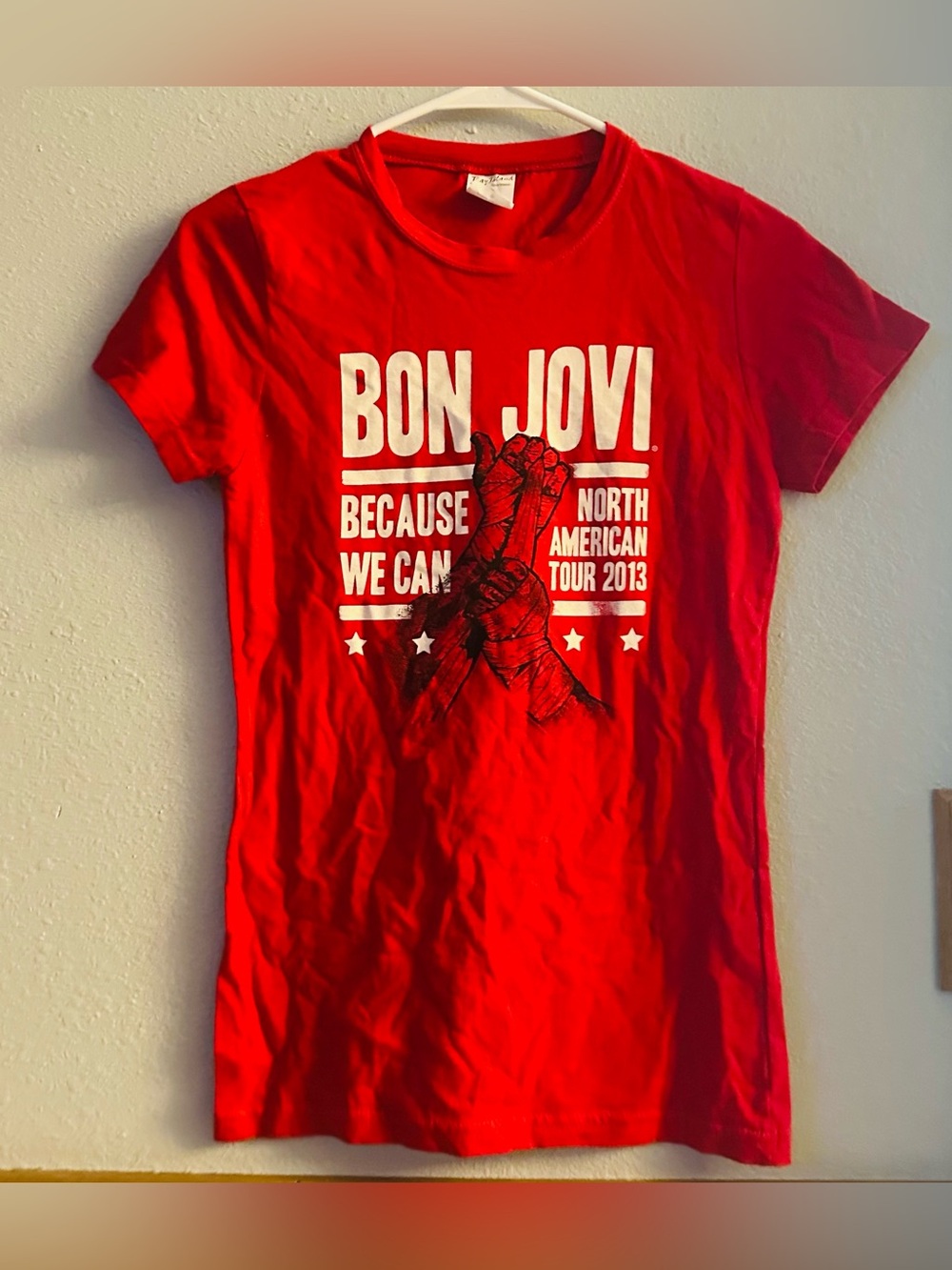 Bon Jovi "Because We Can" 2013 tour Bay Island Sportswear size MEDIUM women